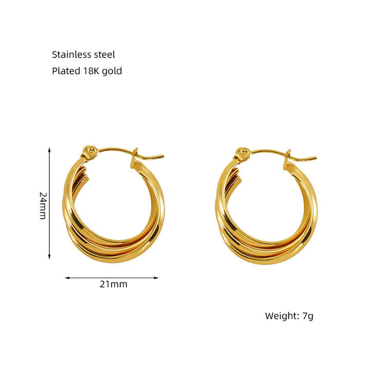 Geometric Irregular Hoop Earrings