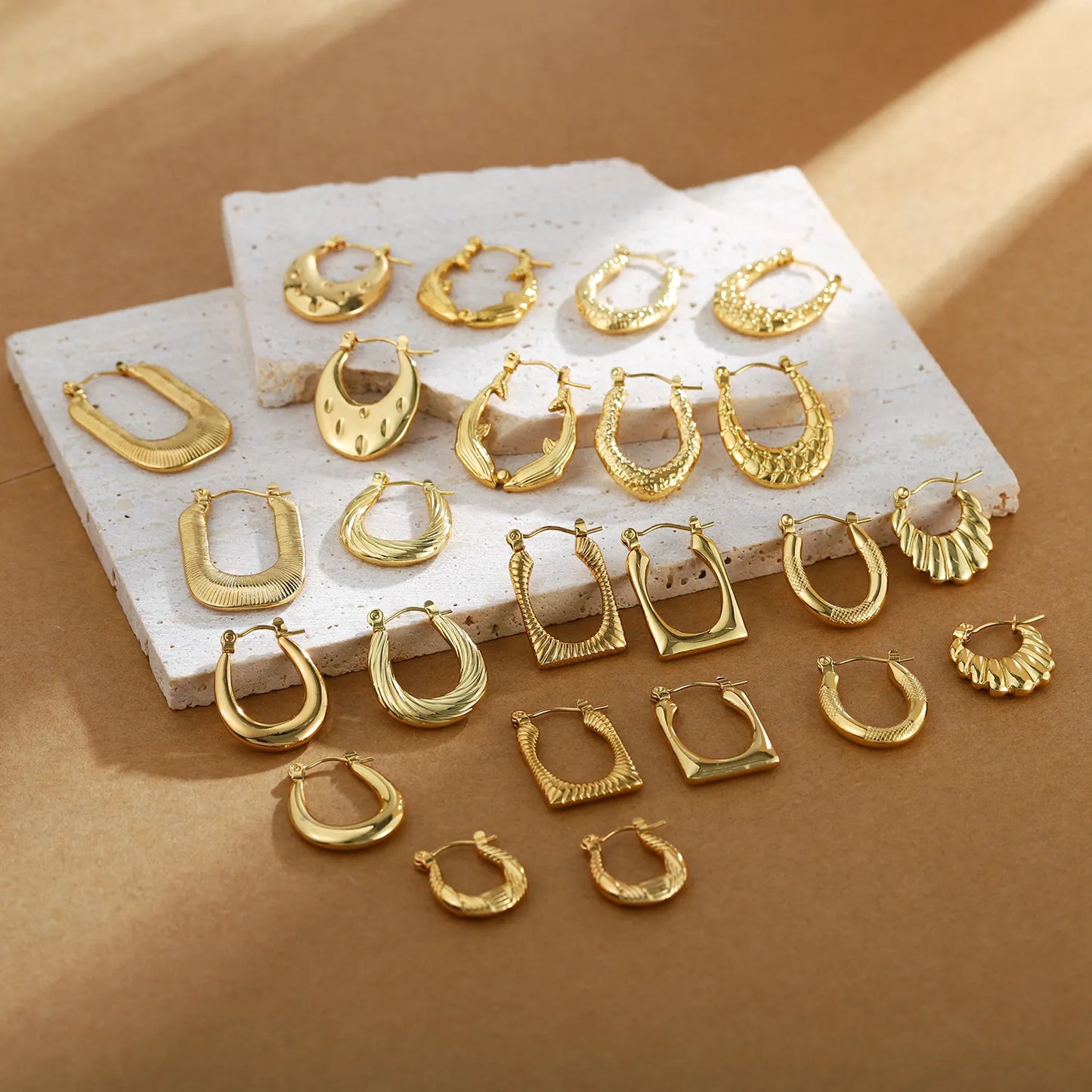 Geometric Gold Earrings