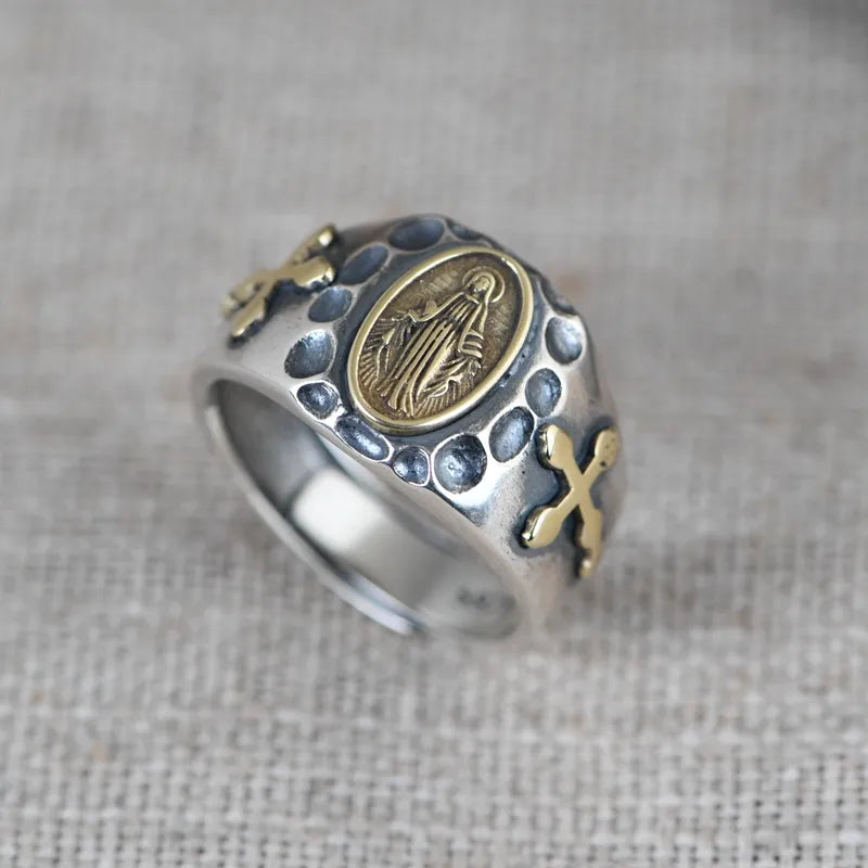 Silver Cross Ring