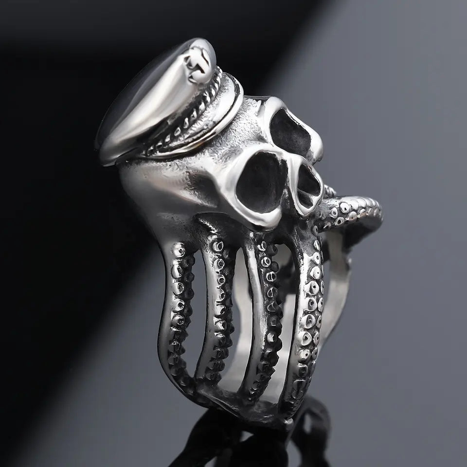octopus skull ring