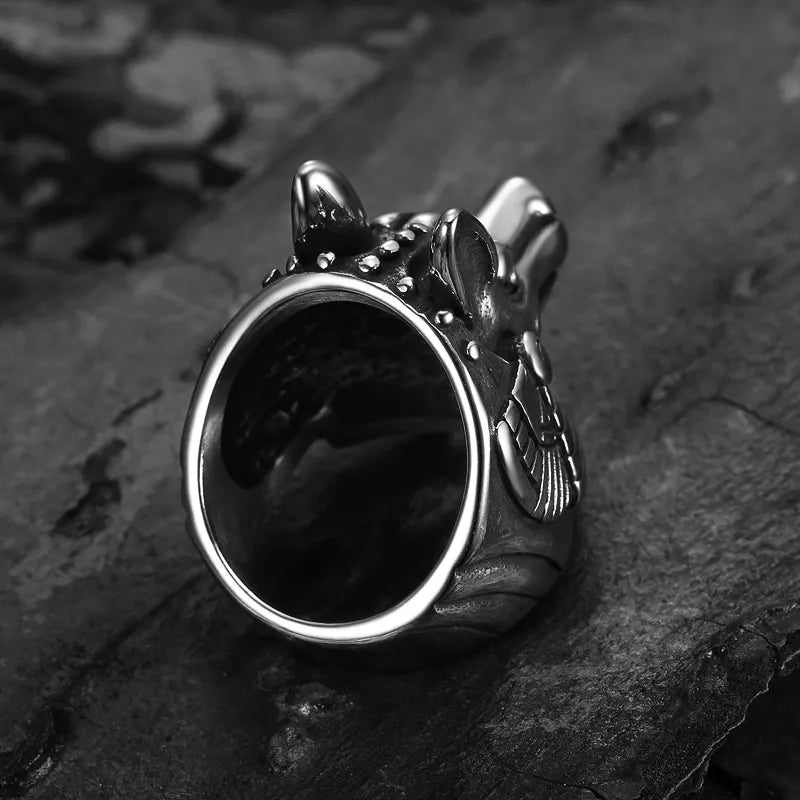 statue of Anubis ring