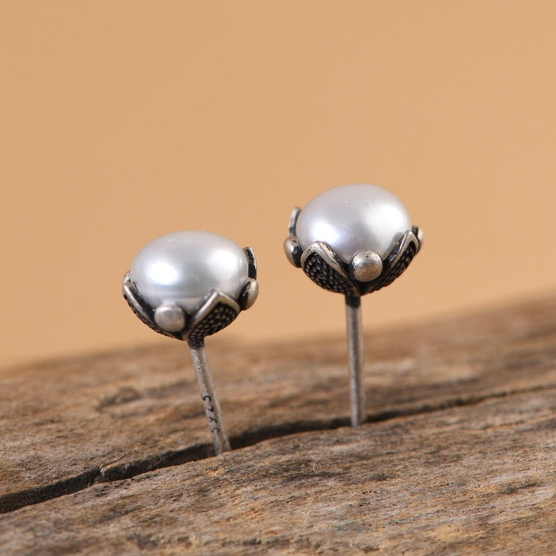 Flower Pearl Earrings