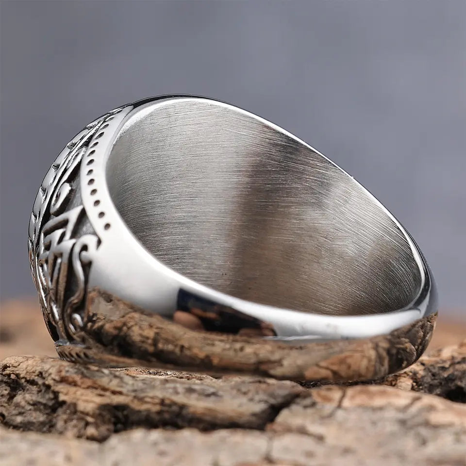 scandinavian triangle valknut ring