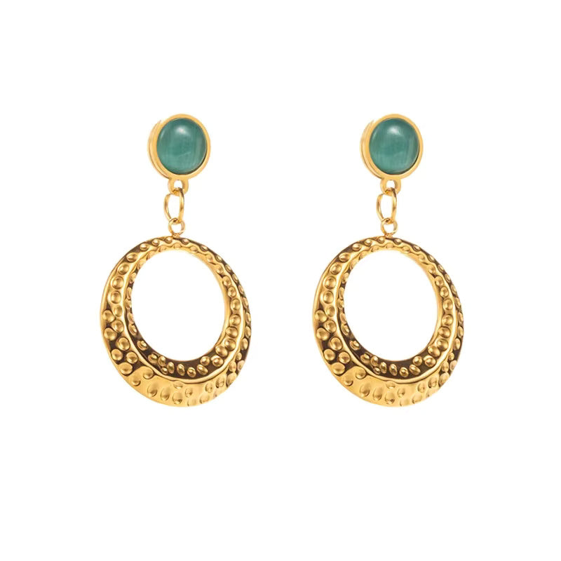Gold Pearl Rhinestone Heart earring