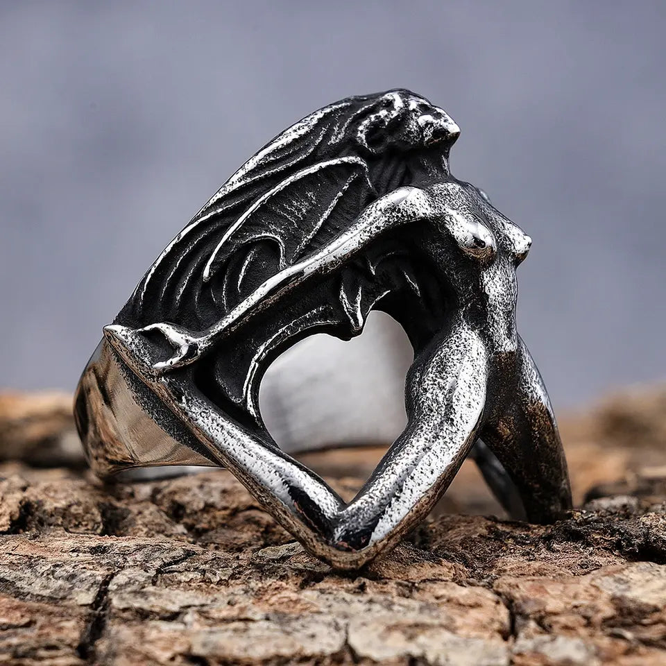 Winged Steel Ring