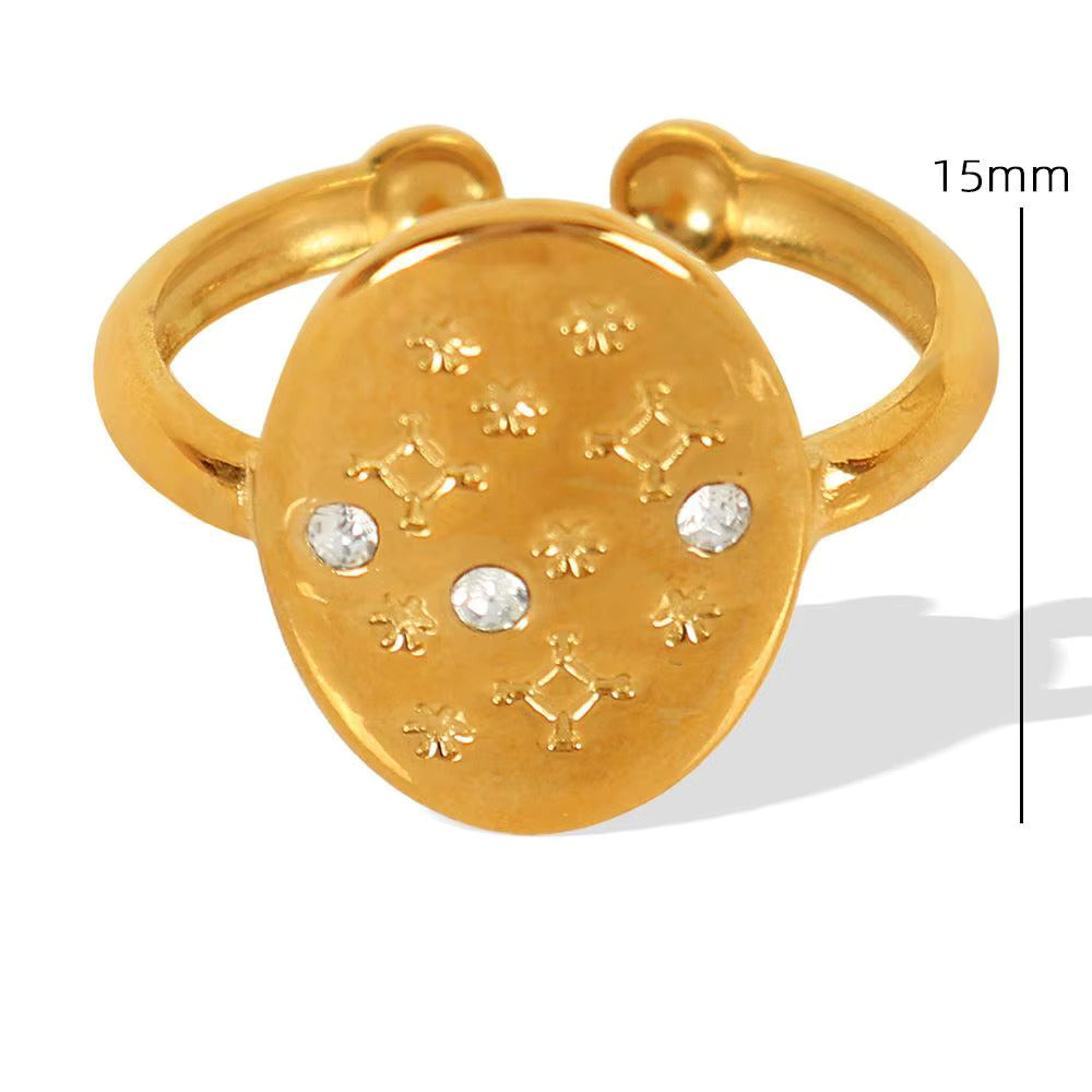 Gold Zircon Ring