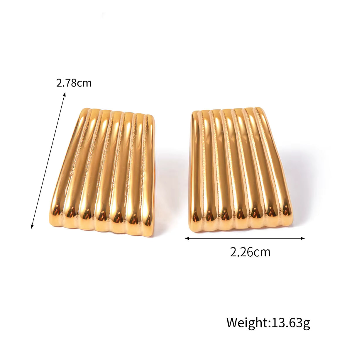 Textured Design Stud Earrings
