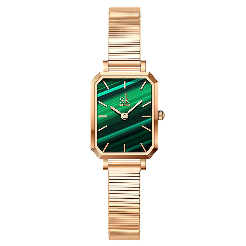 Green Rose Gold Watch