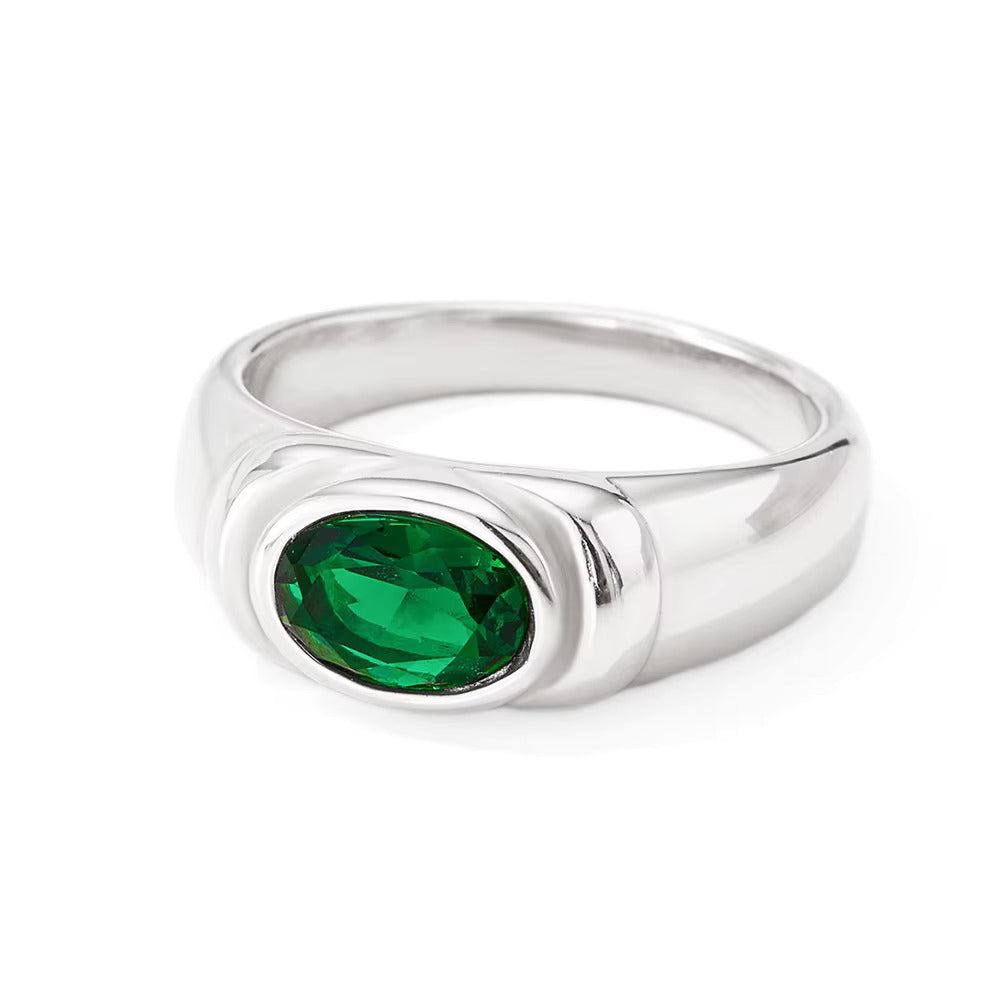 Gold-Plated CZ Ring