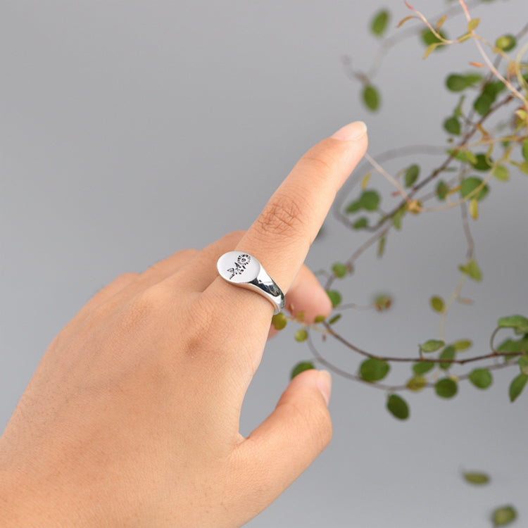 Sunflower Silver Ring