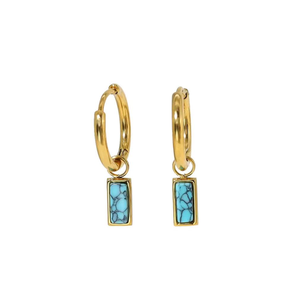 Natural Stone Charms Earrings