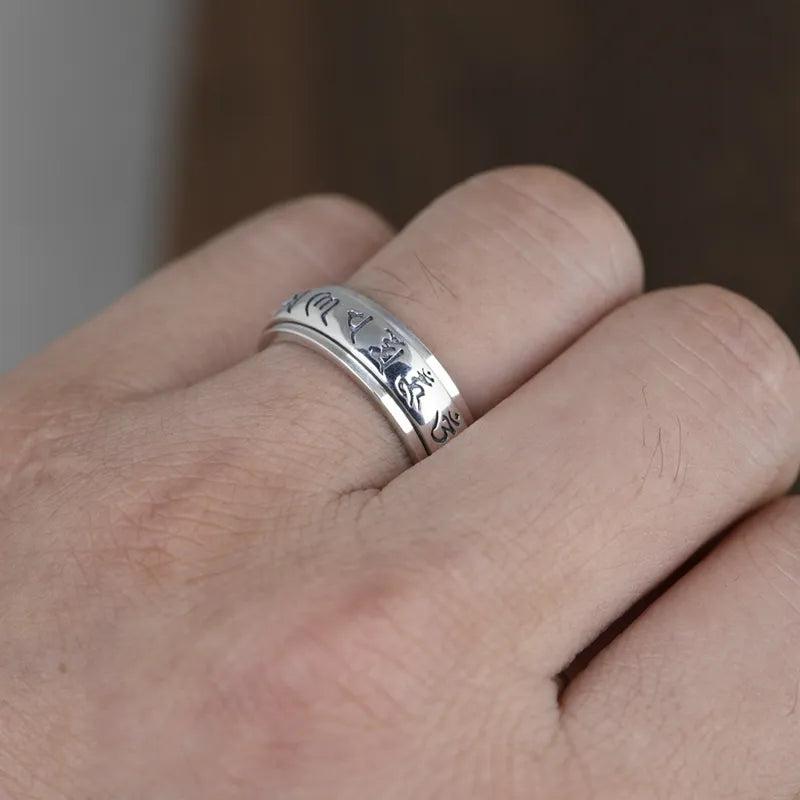 Buddhist Mantra Ring