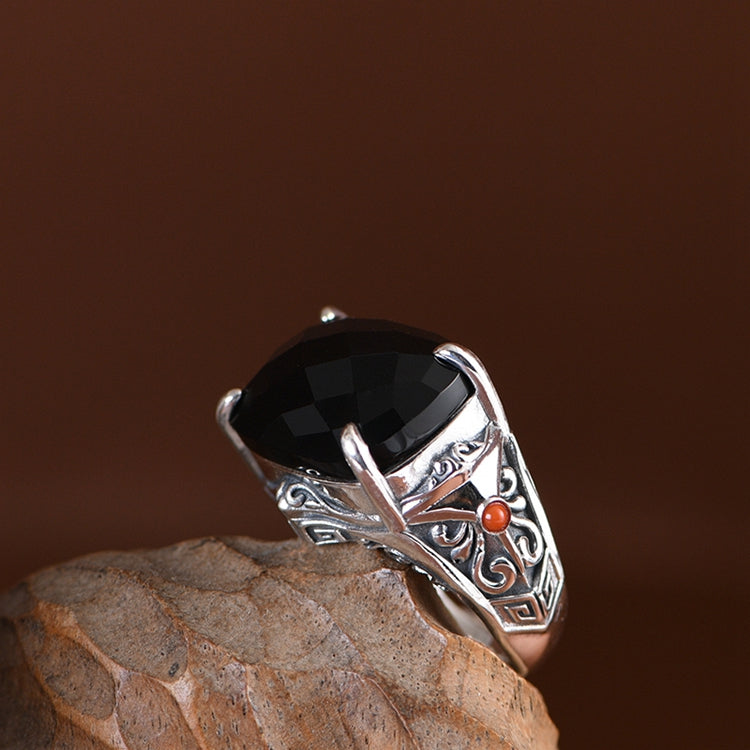 Black Agate Ring