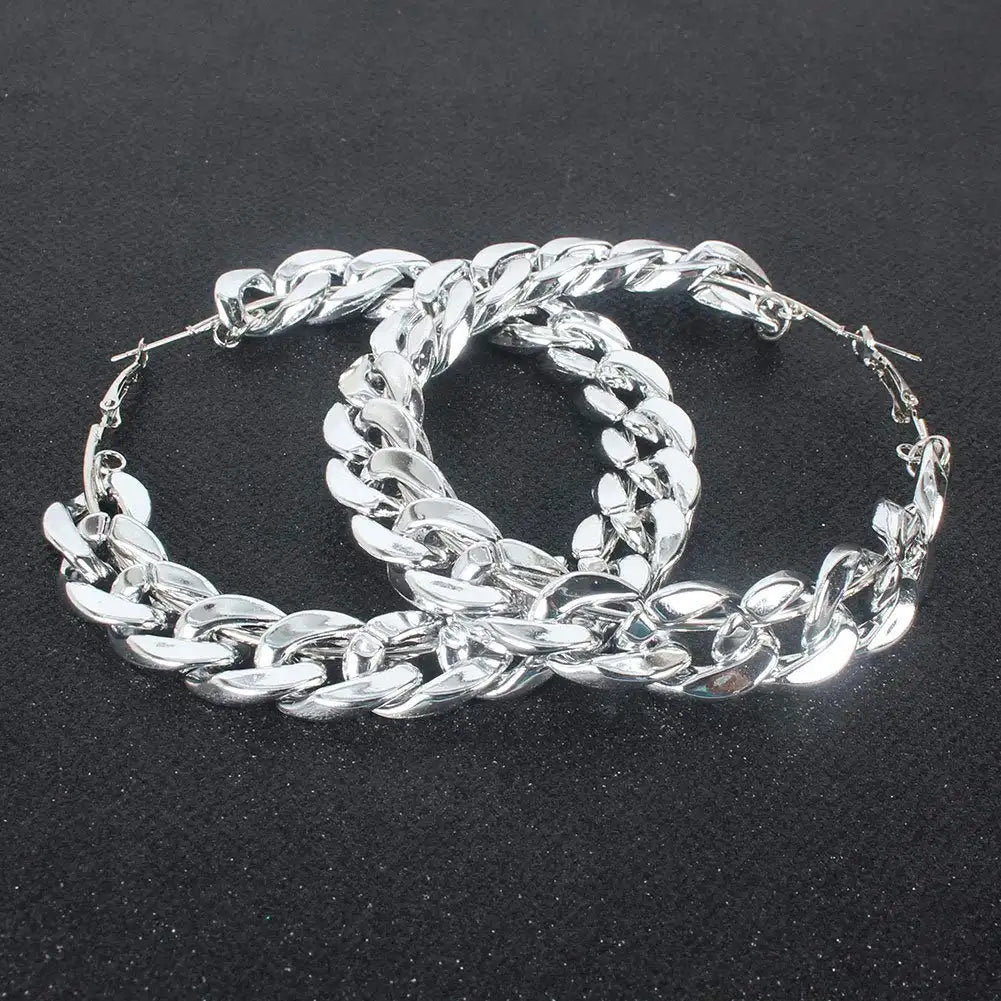 Chain Circle Earrings