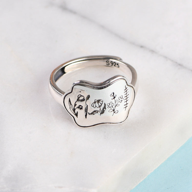 Flower Opening Adjustable Ring