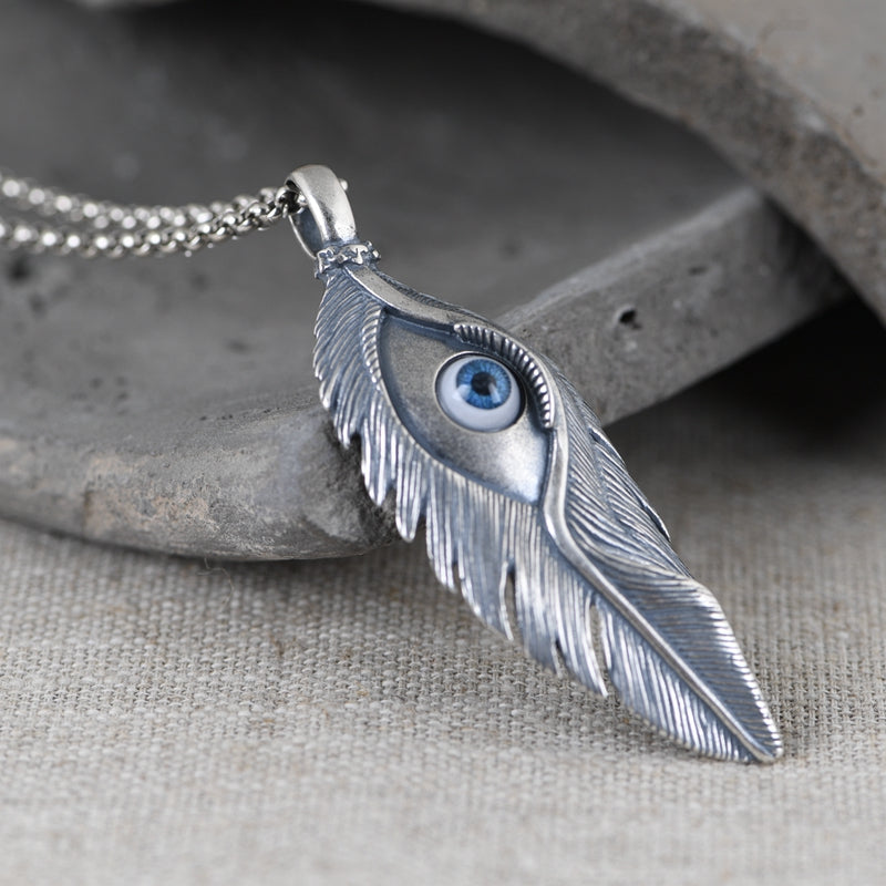 Feather Silver Necklace
