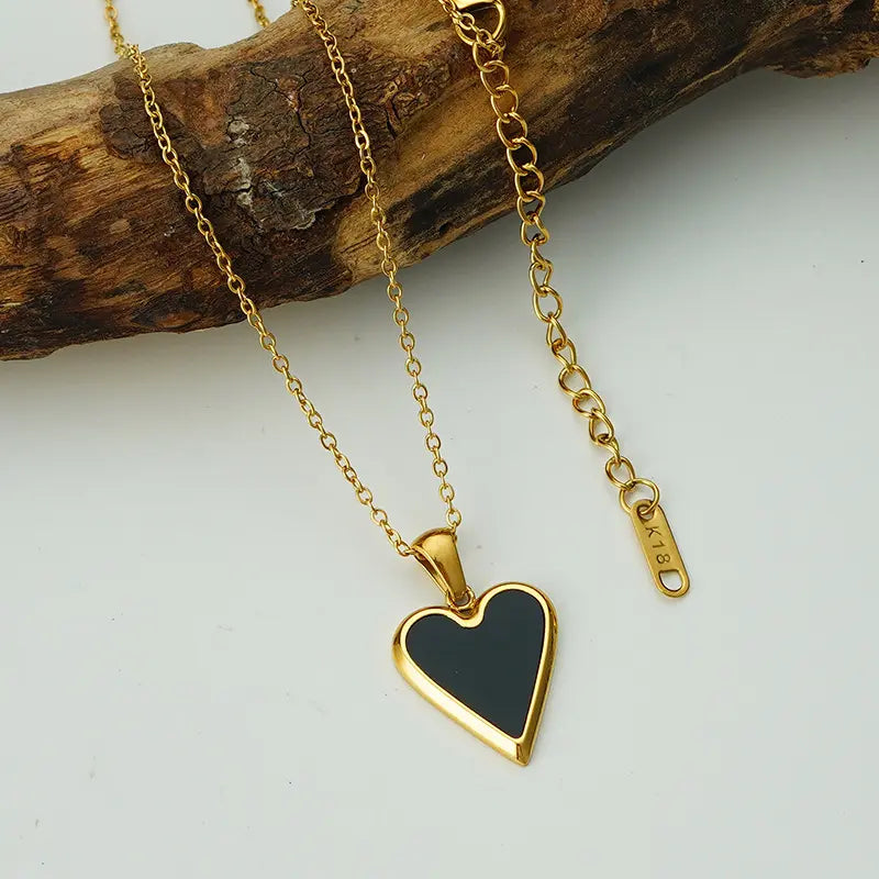 Enamel Heart Pendant
