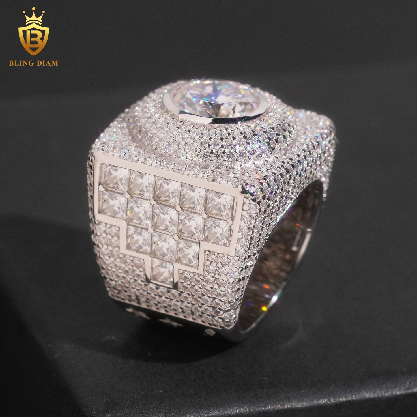 Iced-out ring