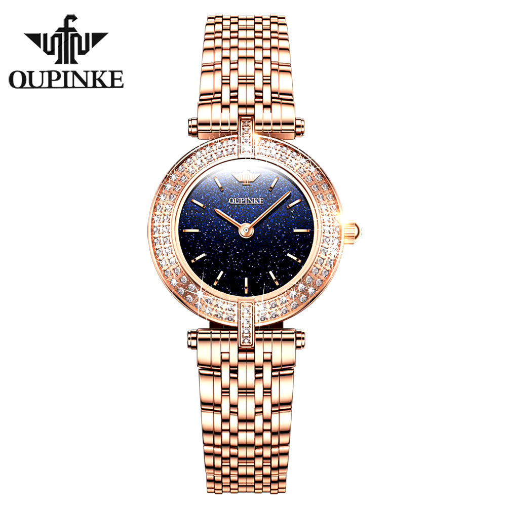 Green and Rose Gold Diamond Watch