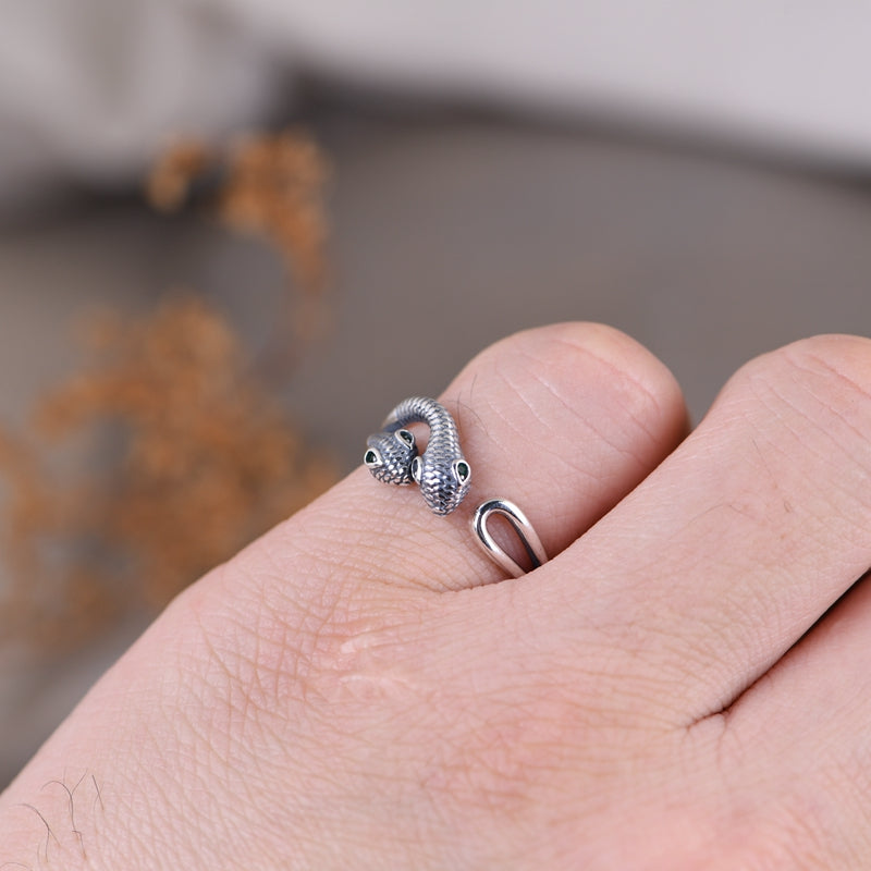 Snake Mouth Cluster Ring