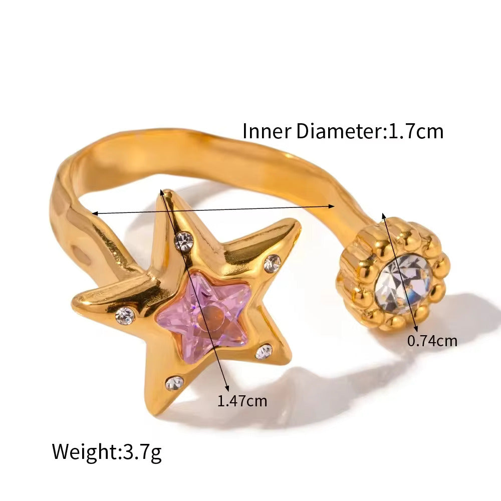 Gold-plated Cubic Ring