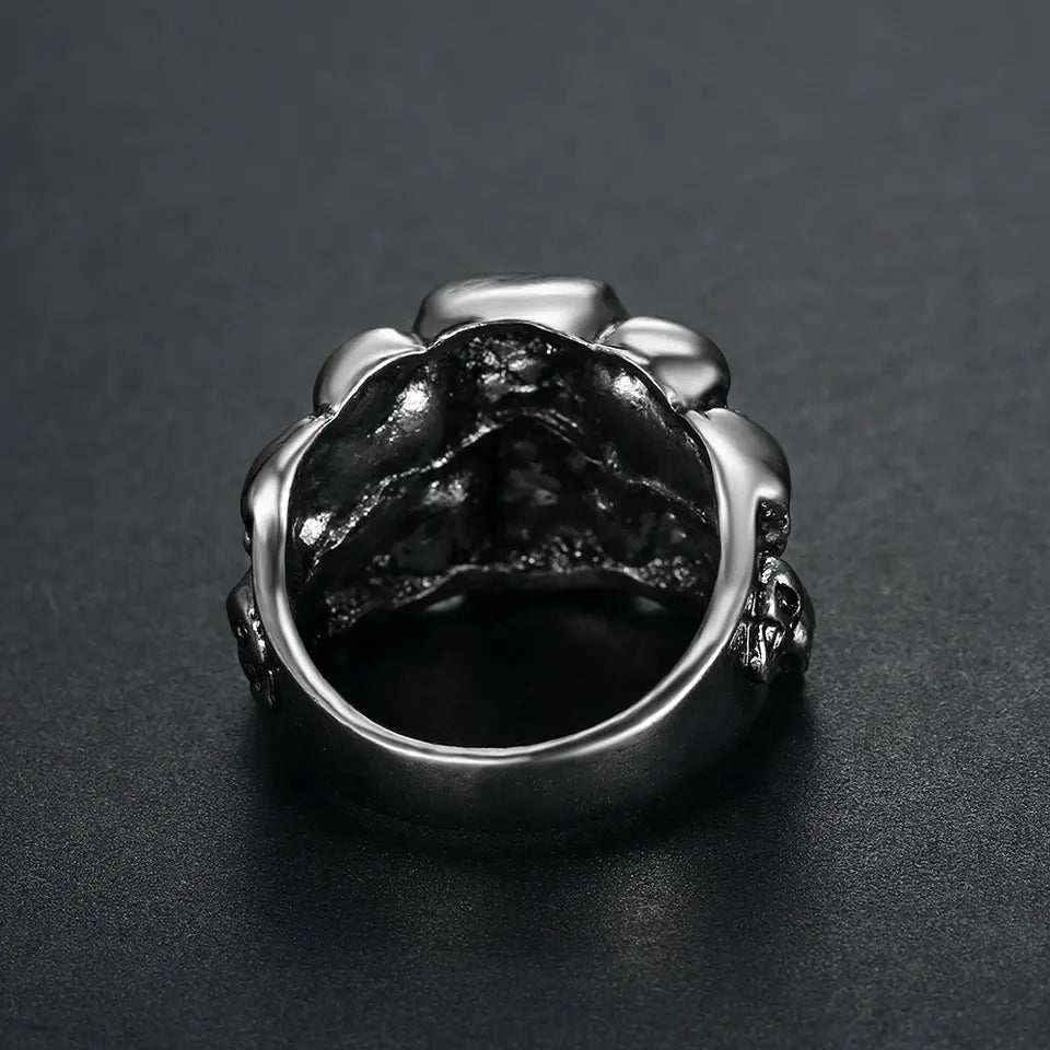 Multi skull Biker Ring