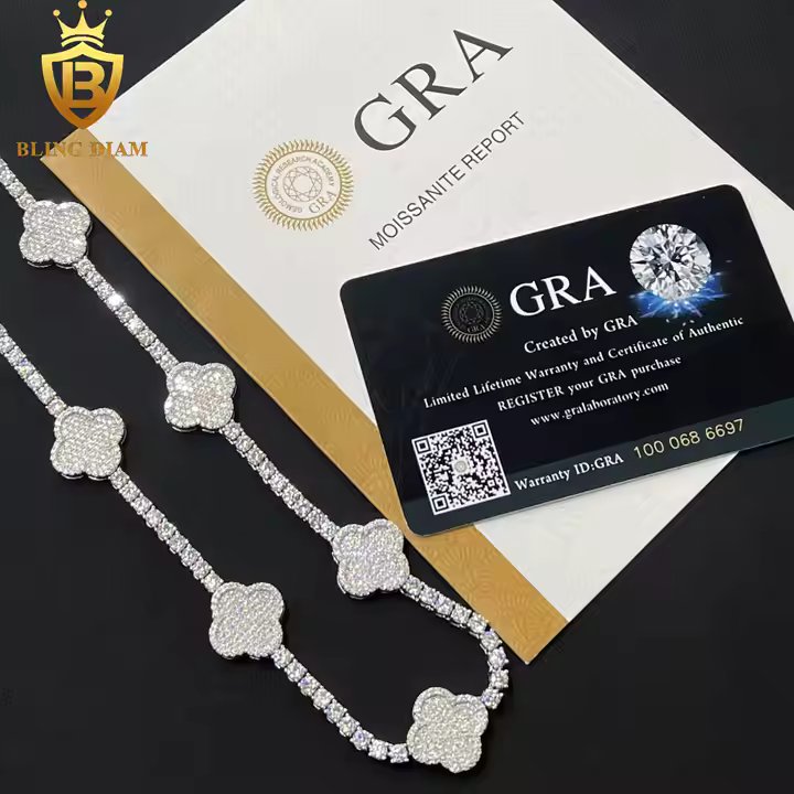 Moissanite Clover Necklace