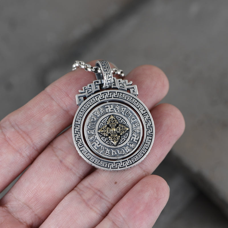 Mantra Rotatable Necklace