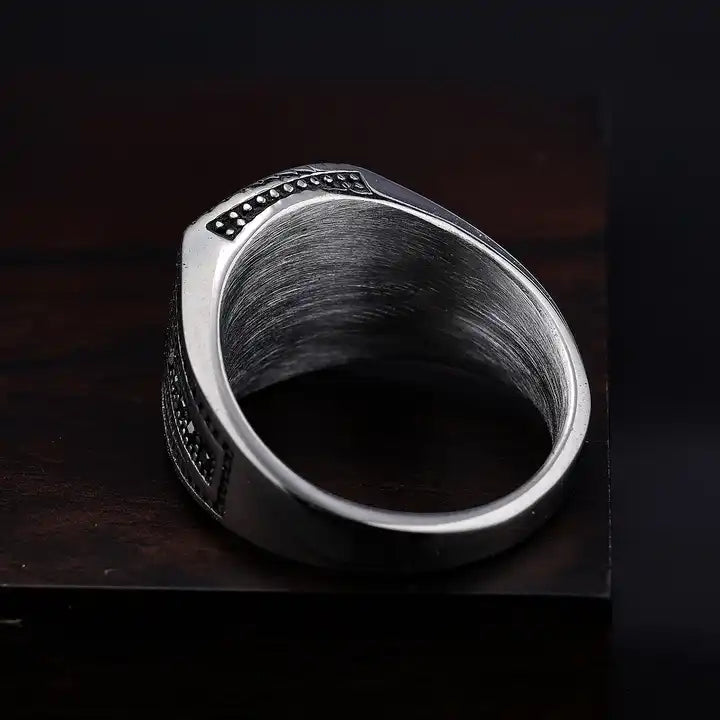 Pave inlaid zircon ring