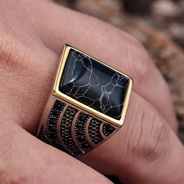 Black Stone Ring