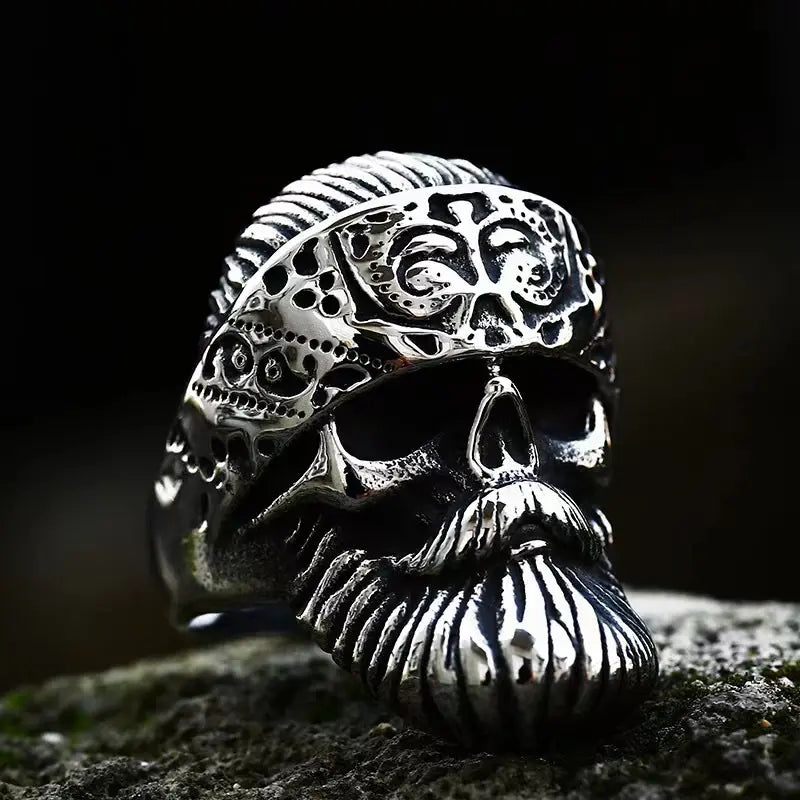 Bearded Skull Ring