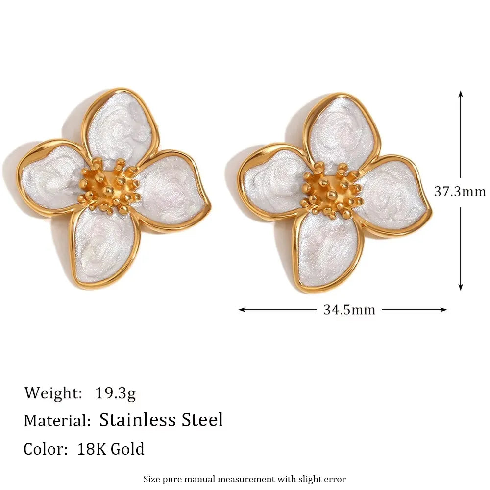 Flower Charm Earrings