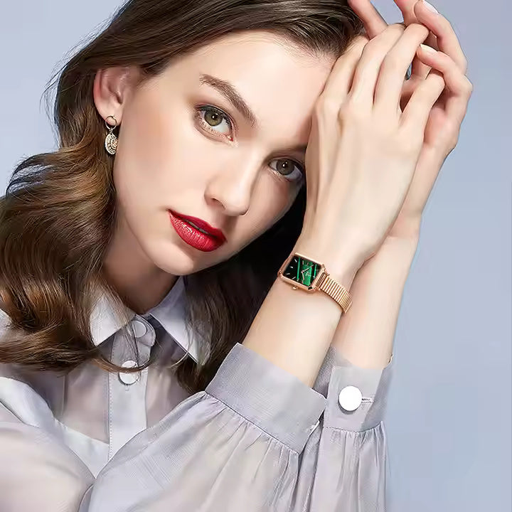 Green Rose Gold Watch
