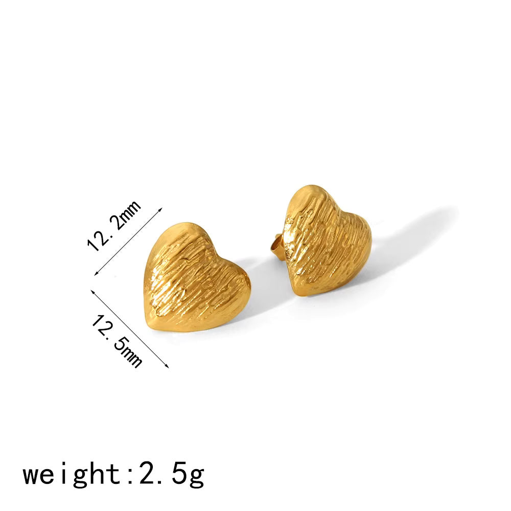 Heart Stud Earrings