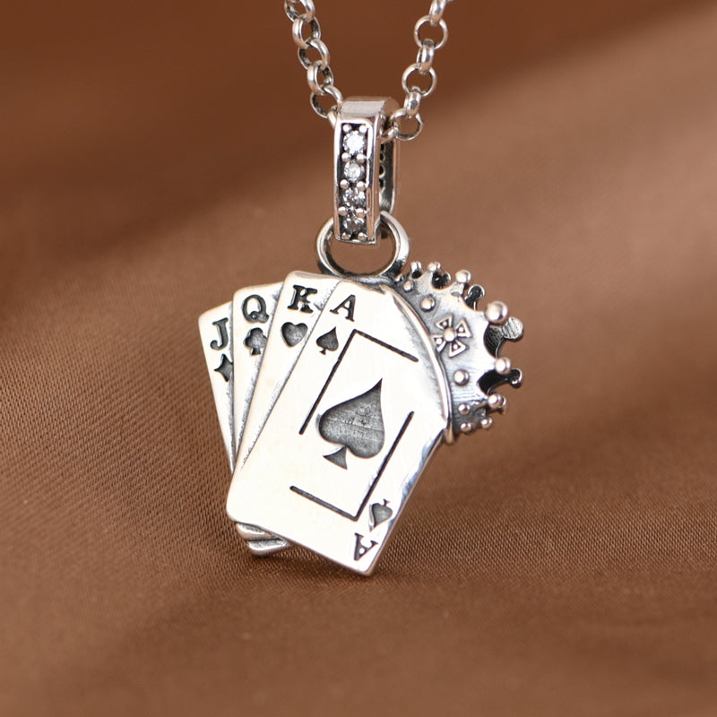 Poker Crown Necklace