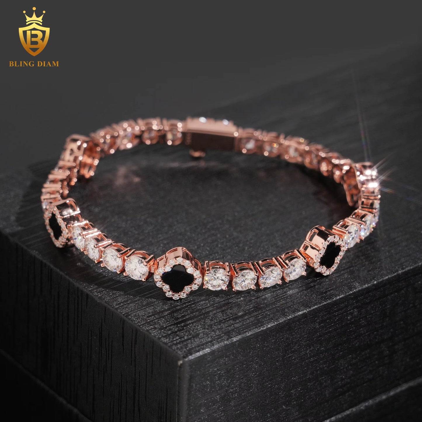 Clover Moissanite Tennis Bracelet