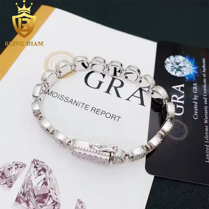 Round Tennis Bracelet - VVS Moissanite, 925 Sterling Silver