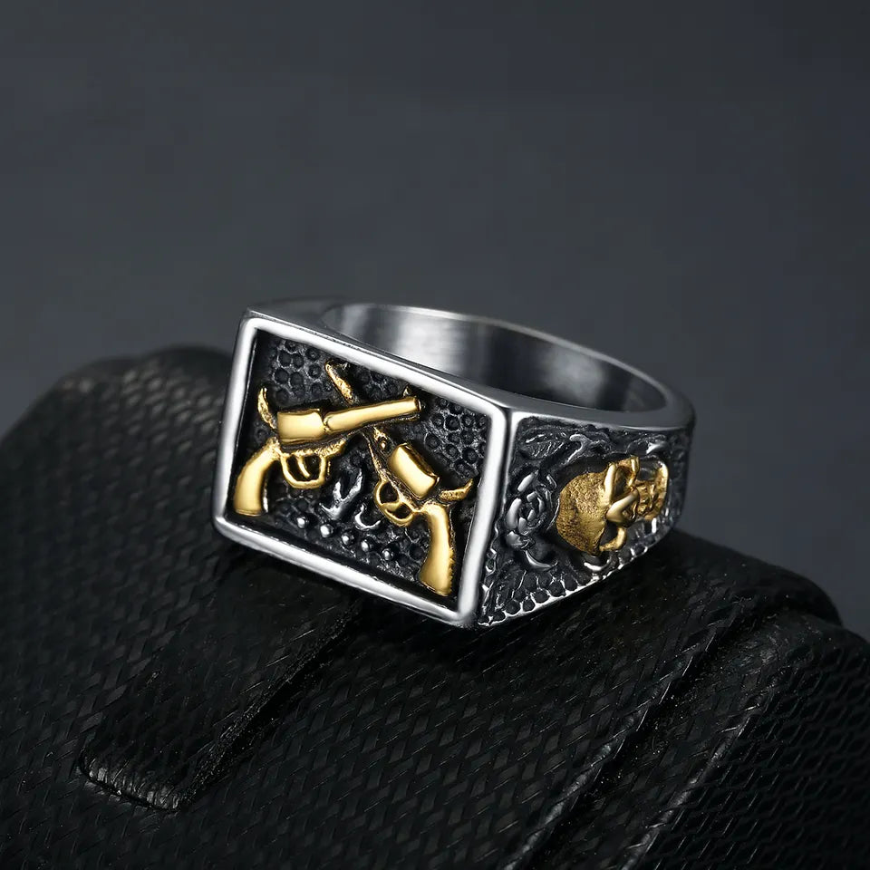 Gold Pistol Ring