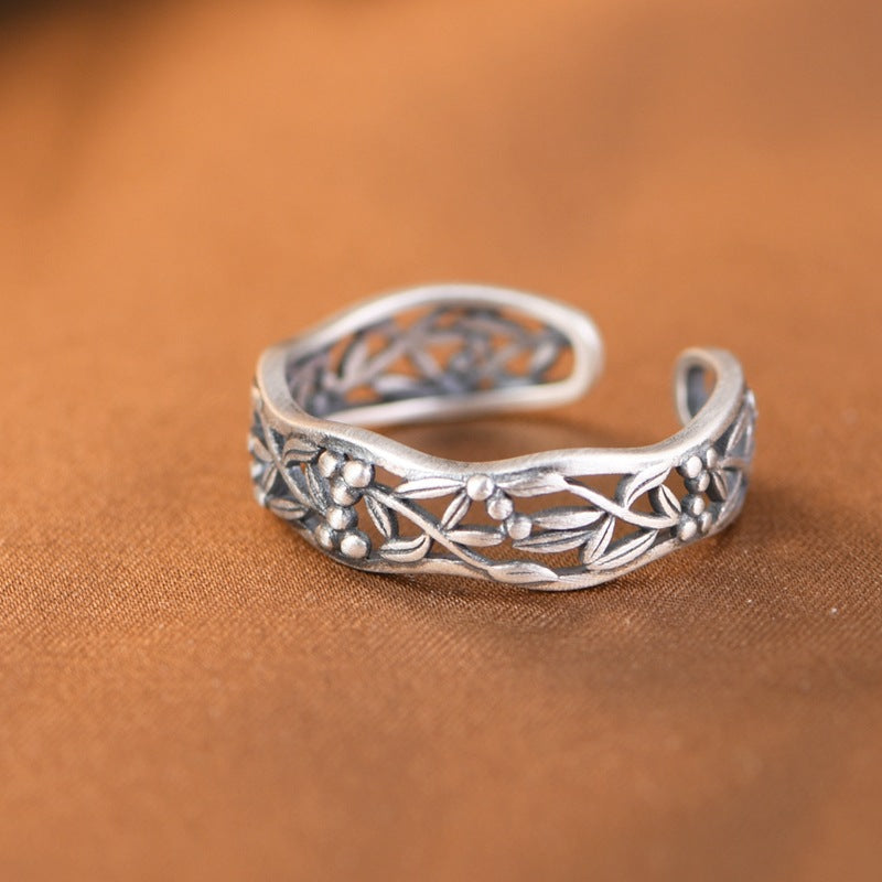 Flower and Plum Shape Ring