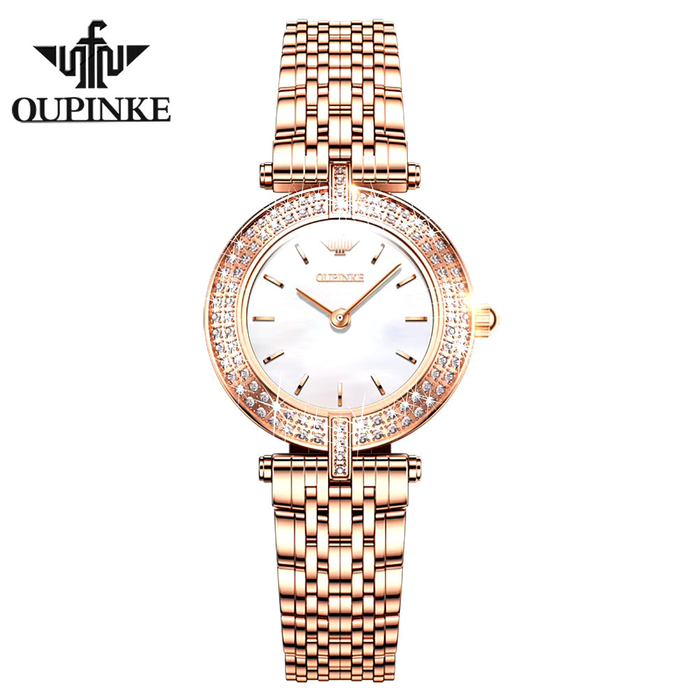 Green and Rose Gold Diamond Watch