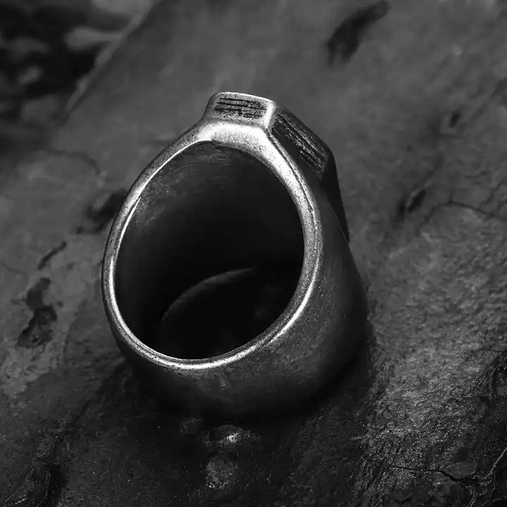 Silver Coffin Ring