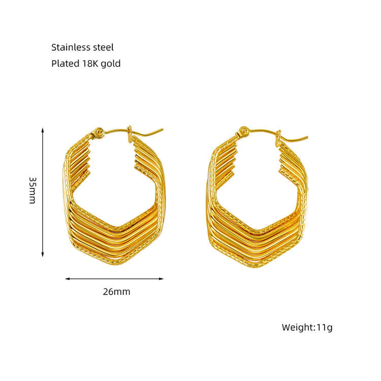 Geometric Irregular Hoop Earrings