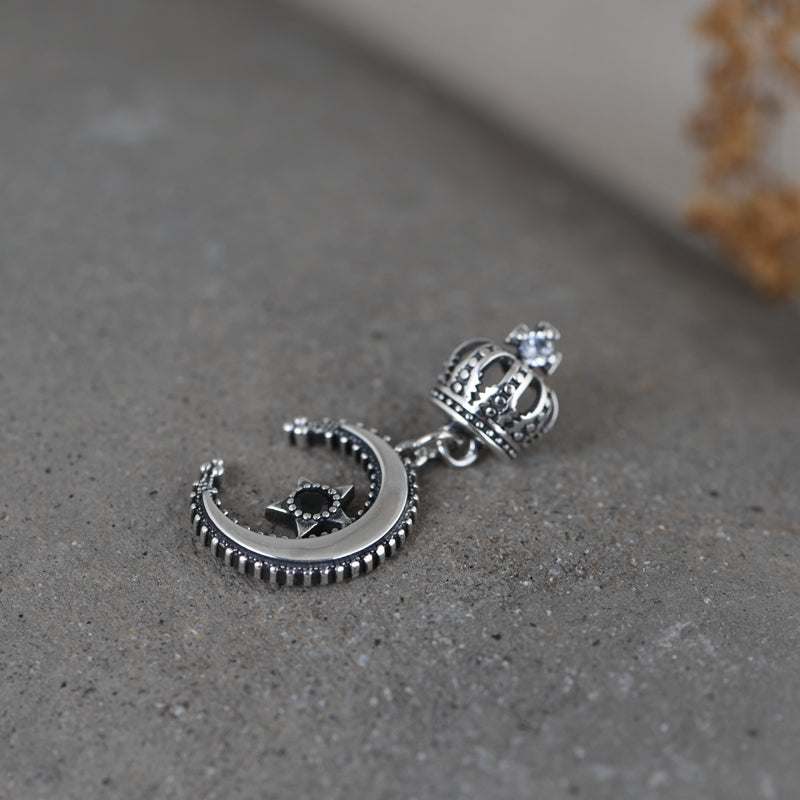 Crown Star Crescent Earrings