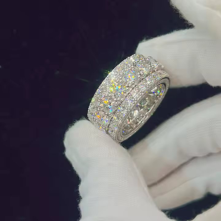 Ring - Full VVS Moissanite, Sterling Silver