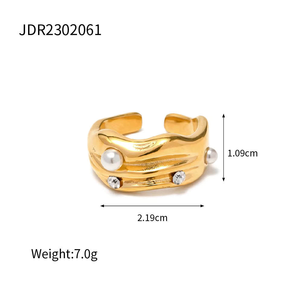 Gold Pearl Ring