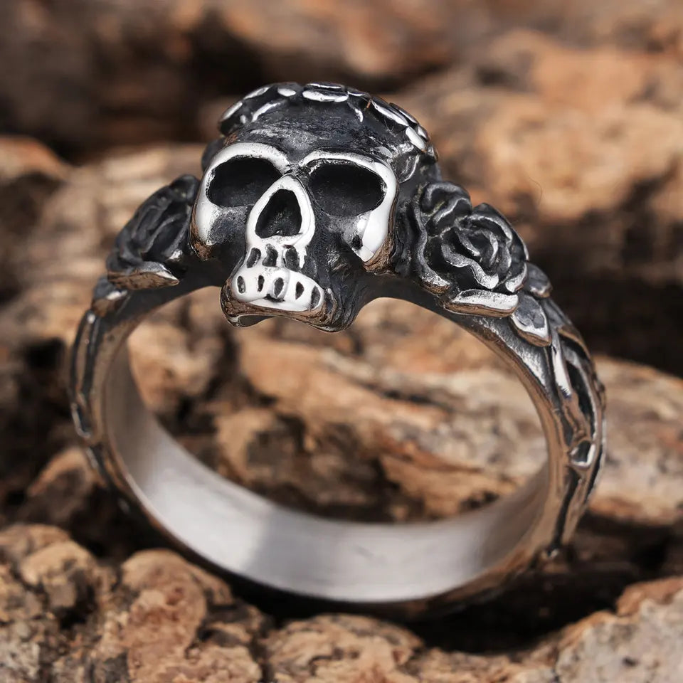 Skull Rose Ring