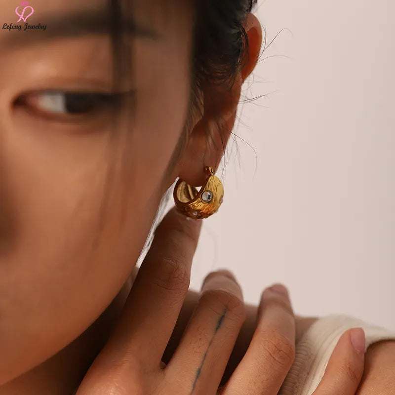 Zircon Pearl Hoops