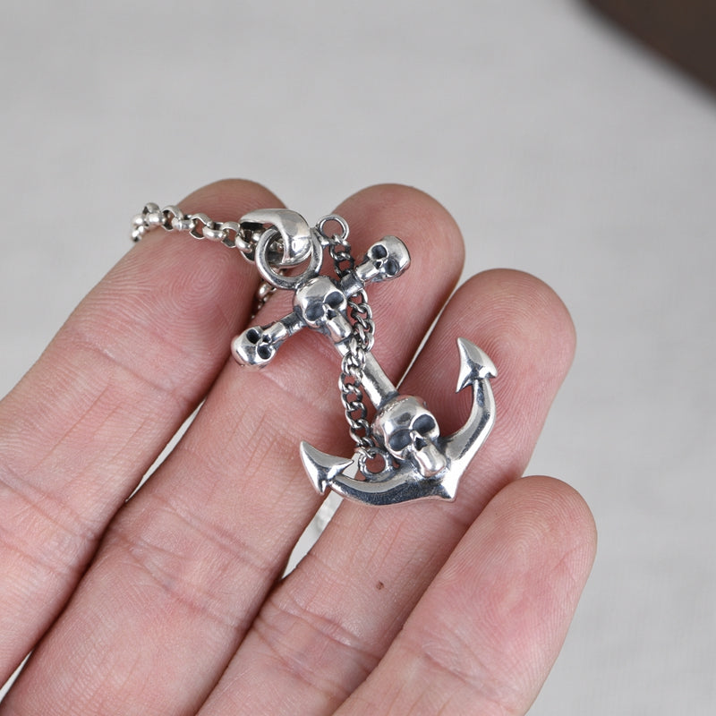 Skeleton Anchor Necklace