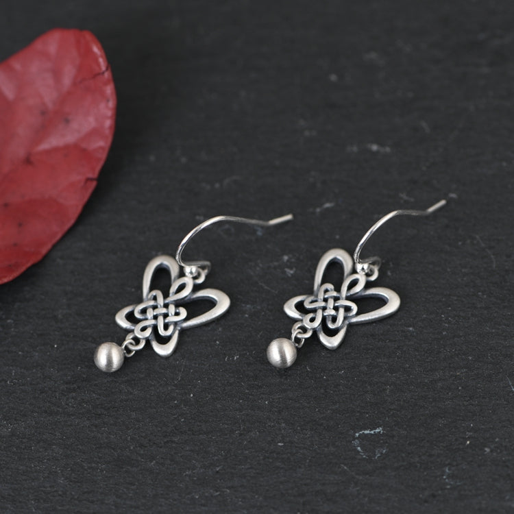 Ruyi Knot Design Drop Earrings
