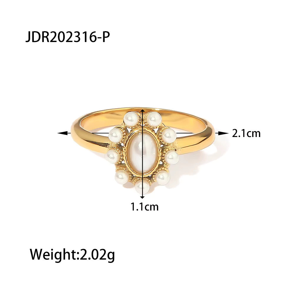 Gold Pearl Ring